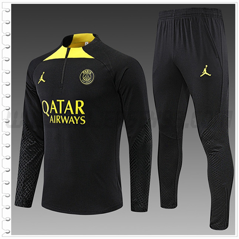 Chandal Futbol Jordan PSG Ninos Negro/Amarillo 2022 2023