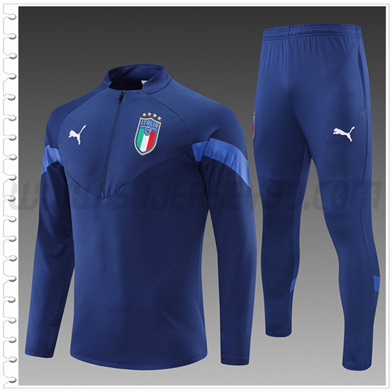 Chandal Futbol Italia Ninos Azul Marino 2022 2023