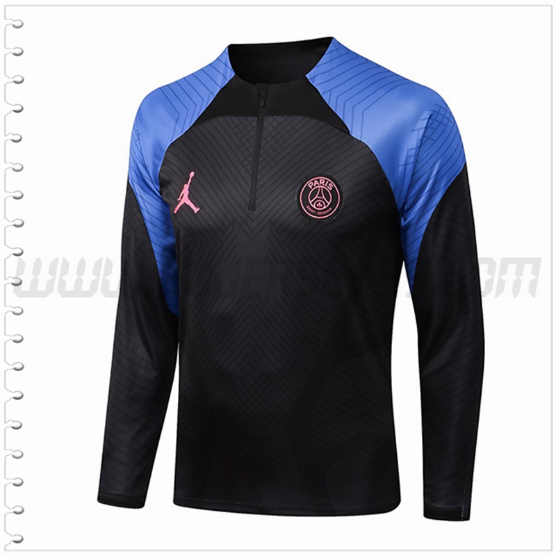 Sudadera Entrenamiento Jordan PSG Negro/Azul 2022 2023