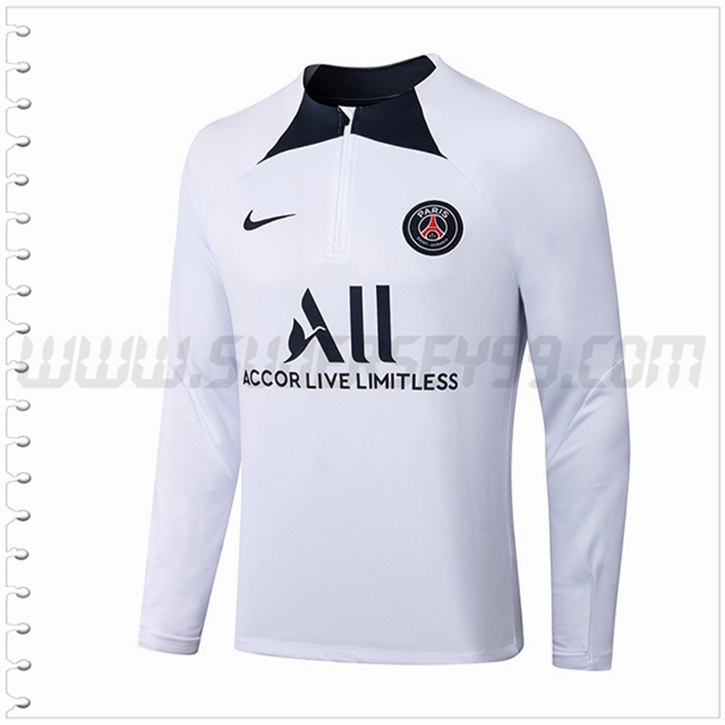 Sudadera Entrenamiento PSG Blanco 2022 2023