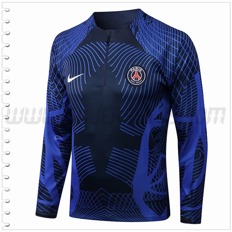 Sudadera Entrenamiento PSG Pattern Azul Marino 2022 2023