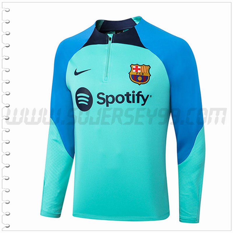 Sudadera Entrenamiento FC Barcelona Azul Clara 2022 2023