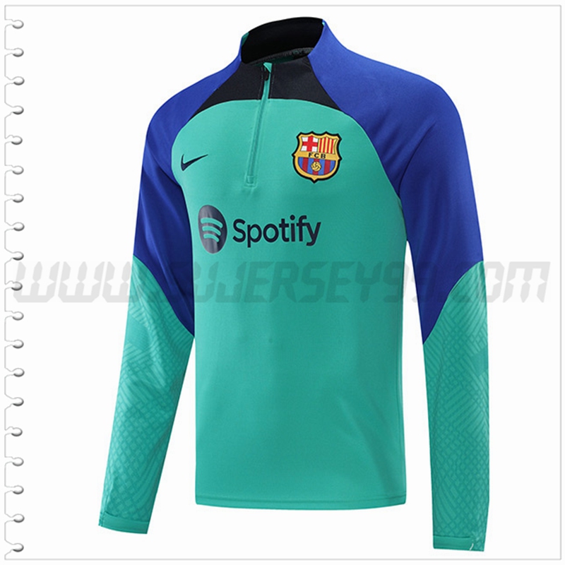 Sudadera Entrenamiento NIKE FC Barcelona Azul Clara 2022 2023