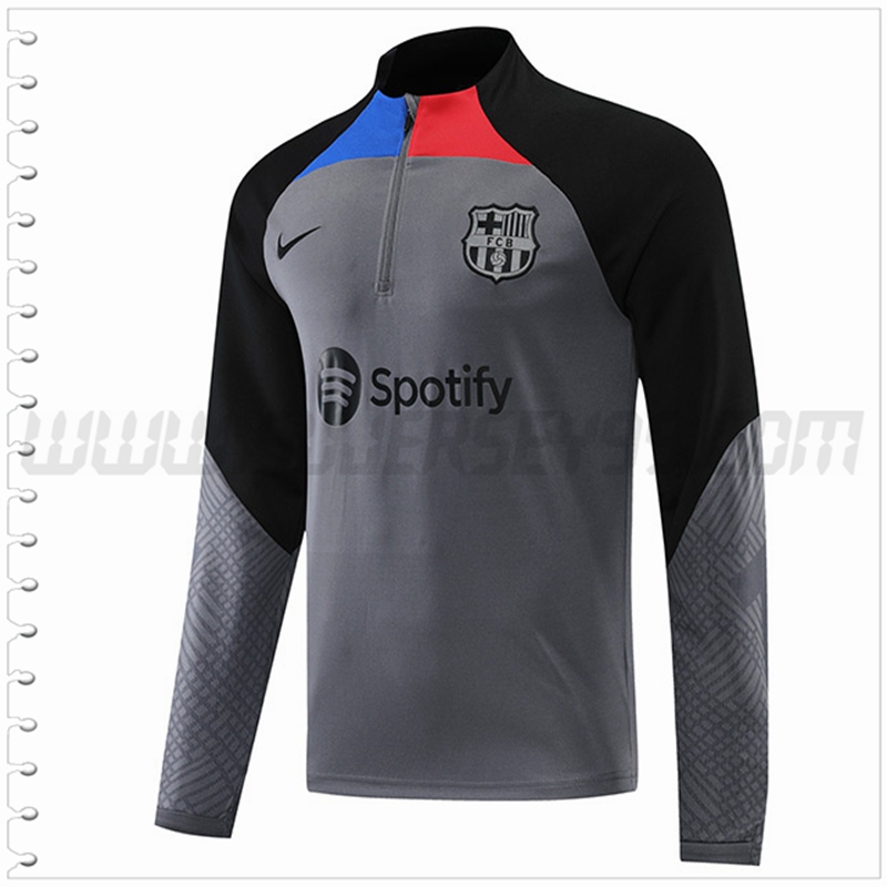 Sudadera Entrenamiento FC Barcelona Gris 2022 2023