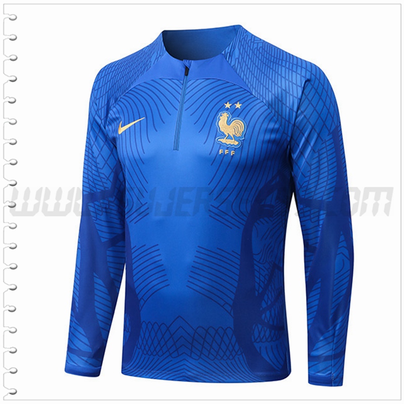 Sudadera Entrenamiento Francia Pattern Azul 2022 2023