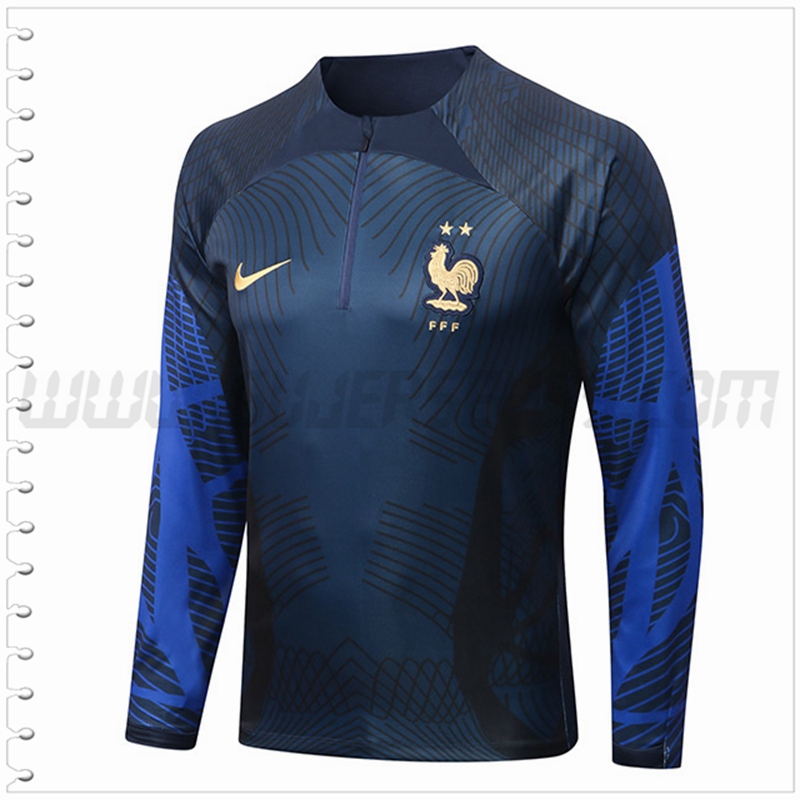 Sudadera Entrenamiento Francia Pattern Azul Marino 2022 2023