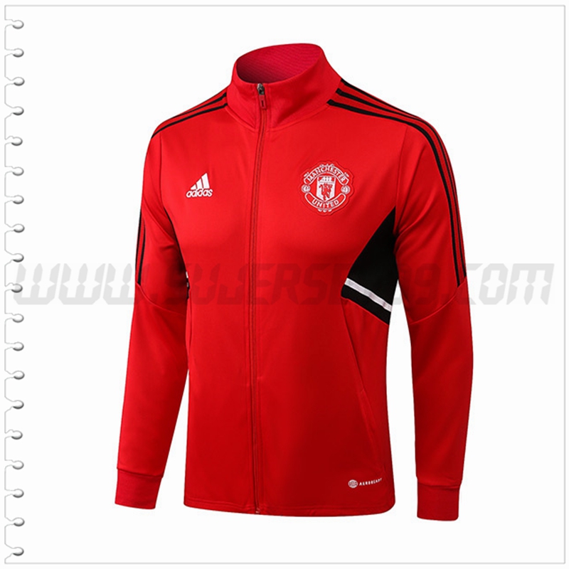 Chaqueta Futbol Manchester United Rojo/Negro 2022 2023