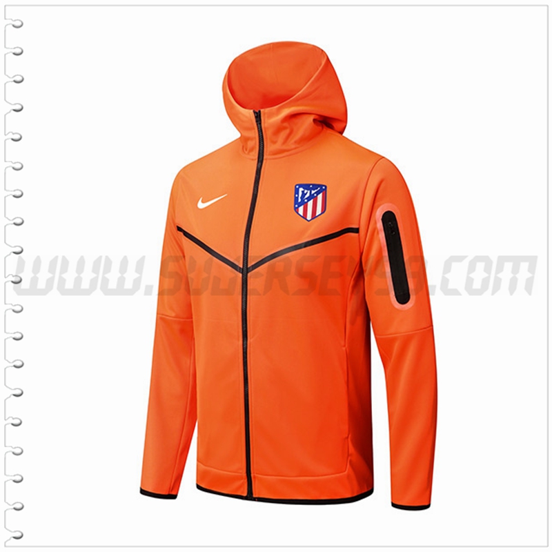 Chaqueta con Capucha Atletico Madrid Naranja 2022 2023