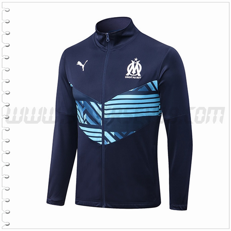 Chaqueta Futbol Marsella Azul Marino 2022 2023