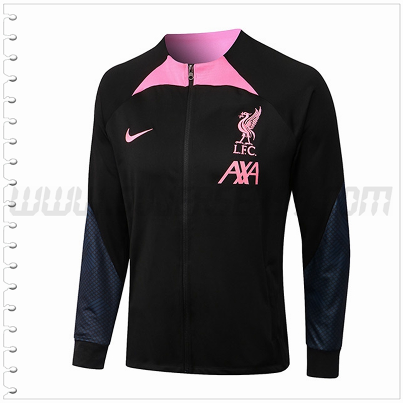 Chaqueta Futbol FC Liverpool Negro/Rosa 2022 2023