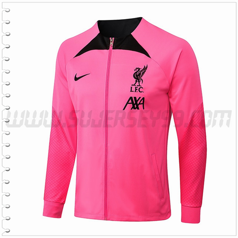 Chaqueta Futbol FC Liverpool Rosa/Negro 2022 2023