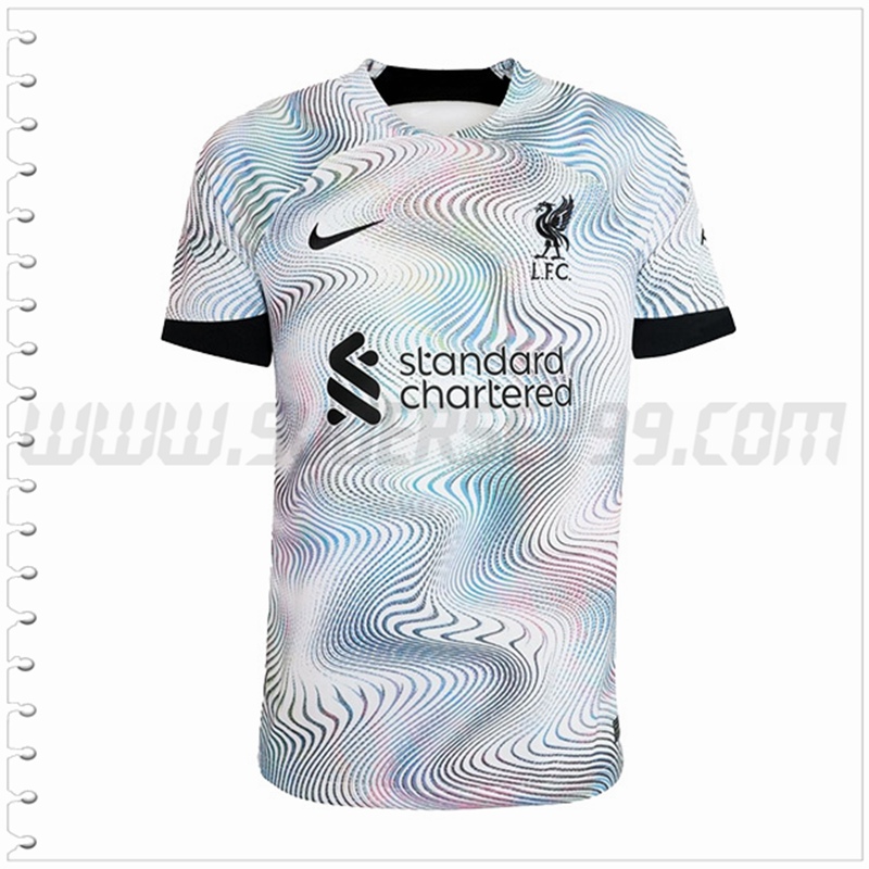 Segunda Nuevo Camiseta FC Liverpool Blanco 2022 2023