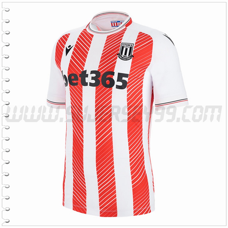 Primera Nuevo Camiseta Stoke City Blanco Rojo 2022 2023