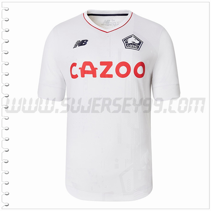 Segunda Nuevo Camiseta Lille LOSC Blanco 2022 2023