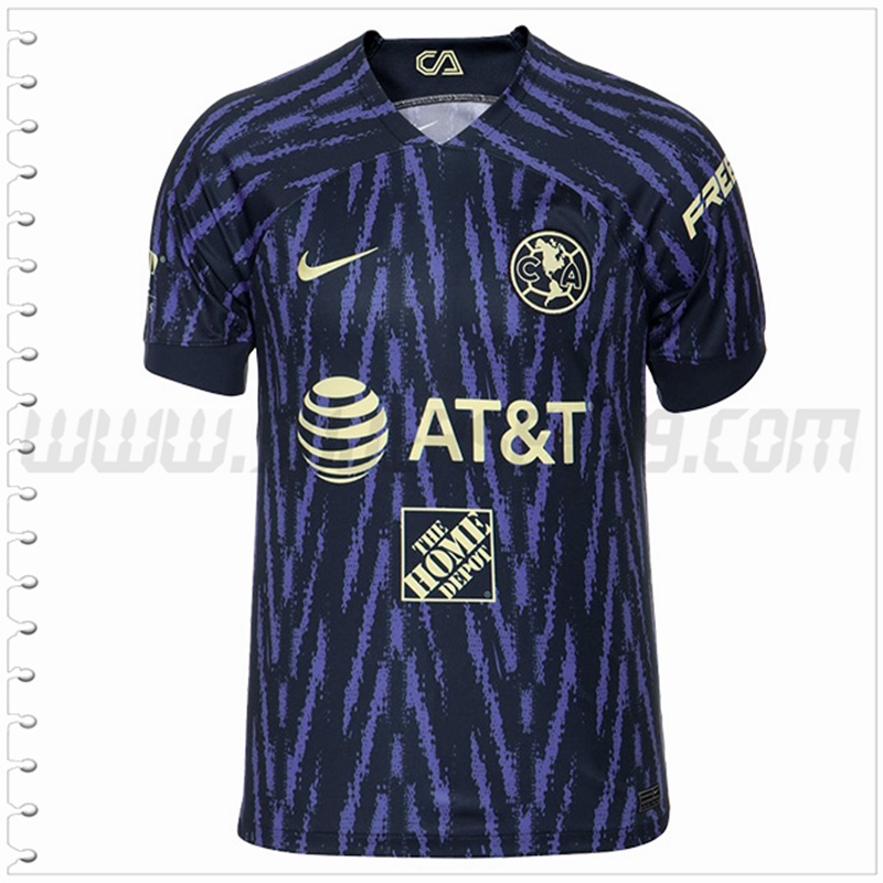 Segunda Nuevo Camiseta Club America Púrpura Negro 2022 2023