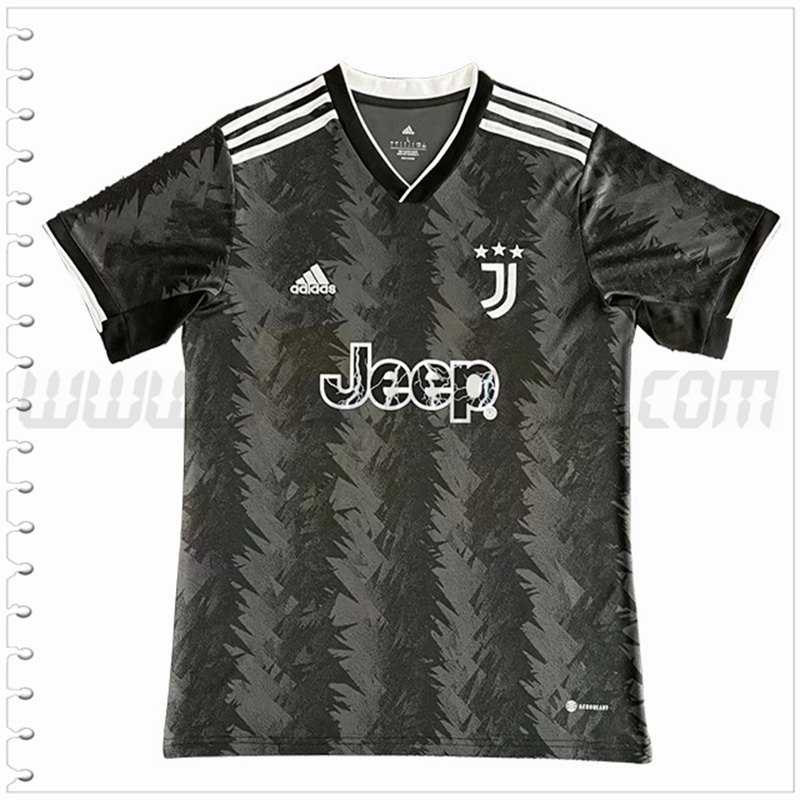 Tercera Camiseta Futbol Juventus Negro 2022 2023