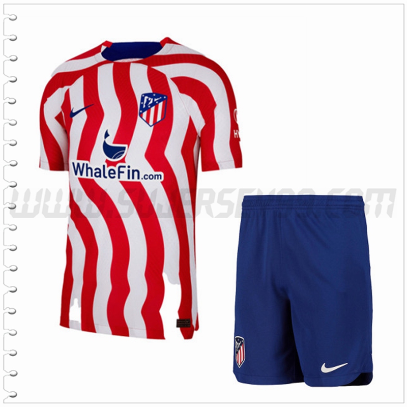 Primera Equipacion del Atletico Madrid + Pantalones Cortos 2022 2023