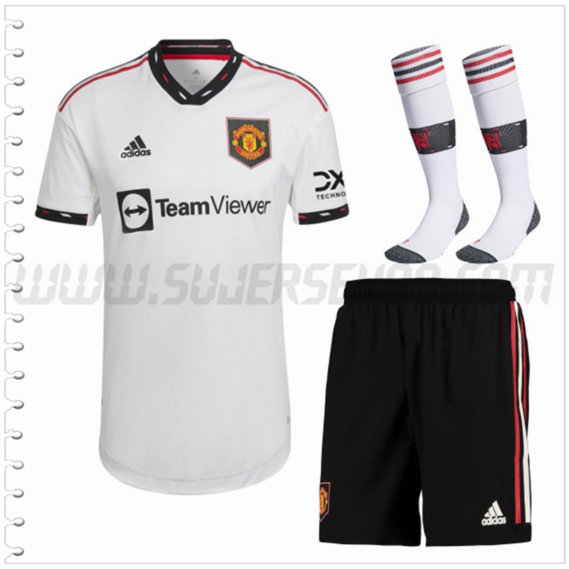 Segunda Equipacion del Manchester United (Pantalones + Calcetines) 2022 2023