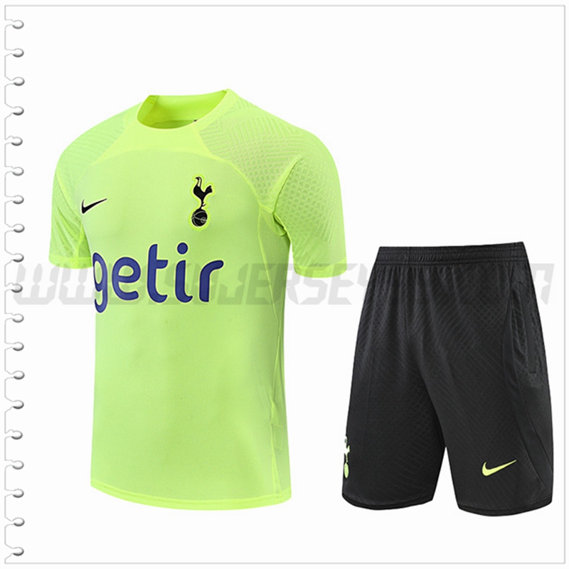 Camiseta Entrenamiento Tottenham Hotspur + Pantalones Cortos Verde 2022 2023