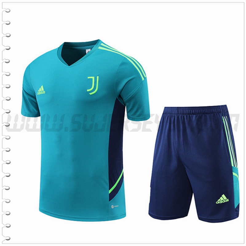 Camiseta Entrenamiento Juventus + Pantalones Cortos Verde 2022 2023