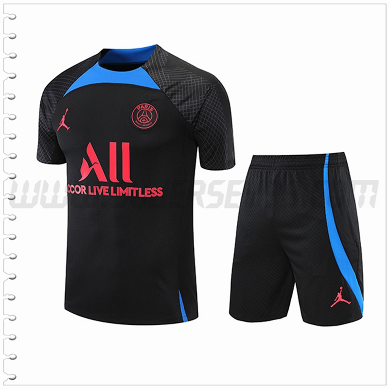 Camiseta Entrenamiento Jondan PSG + Pantalones Cortos Negro 2022 2023