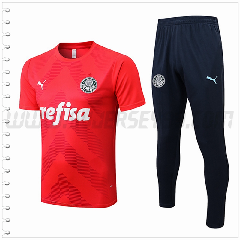 Camiseta Entrenamiento Palmeiras + Pantalones Rojo 2022 2023