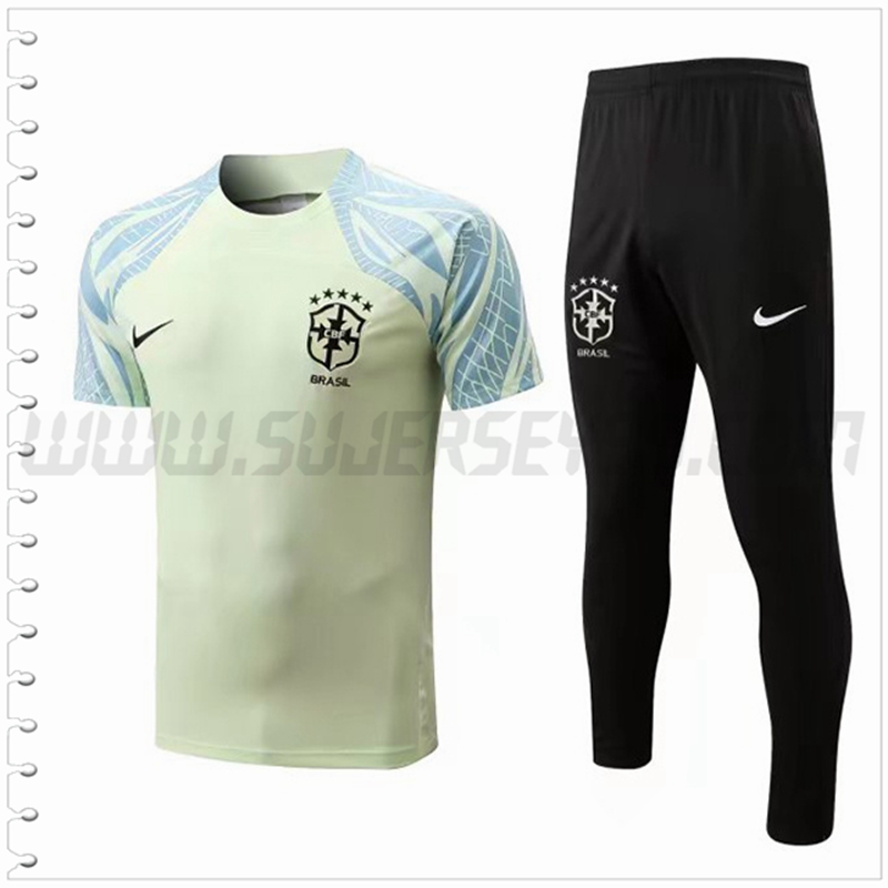 Camiseta Entrenamiento Brasil + Pantalones Amarillo 2022 2023