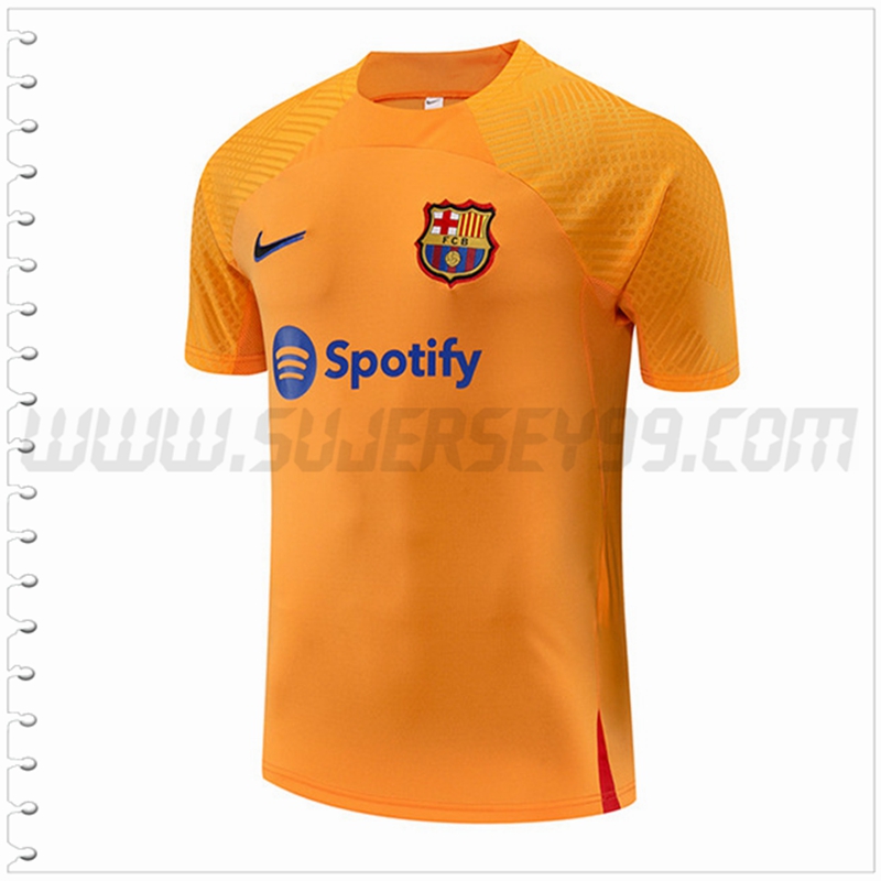 Camiseta Entrenamiento FC Barcelona Amarillo 2022 2023