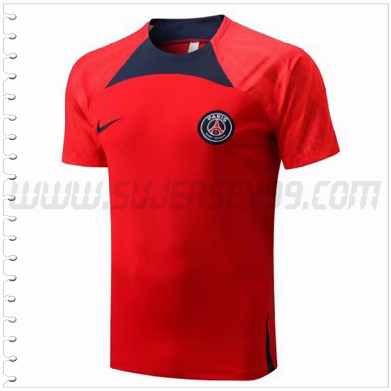 Camiseta Entrenamiento PSG Rojo/Negro 2022 2023