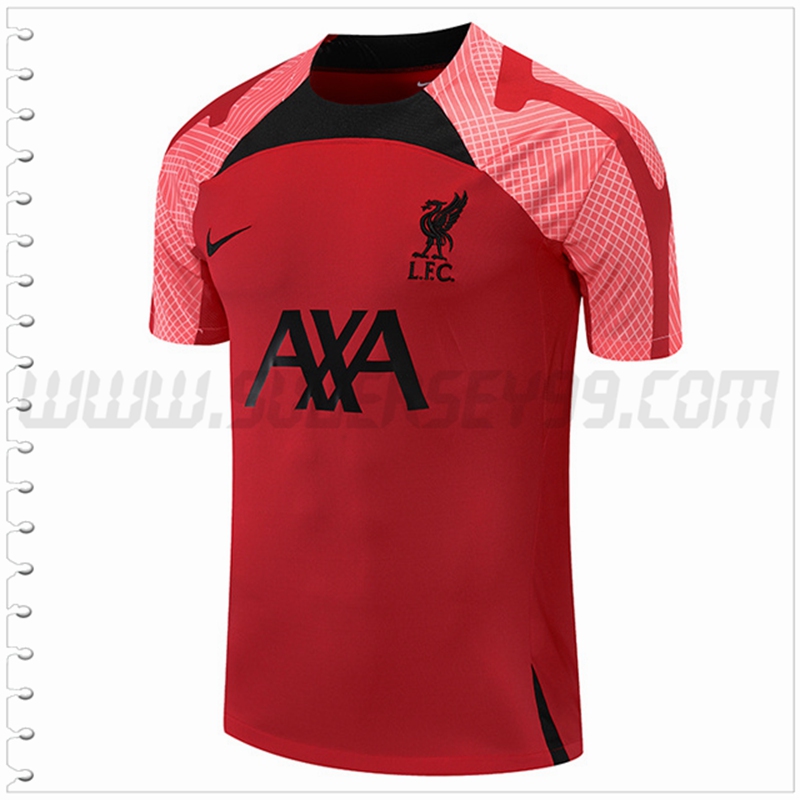 Camiseta Entrenamiento FC Liverpool Rojo/Negro 2022 2023