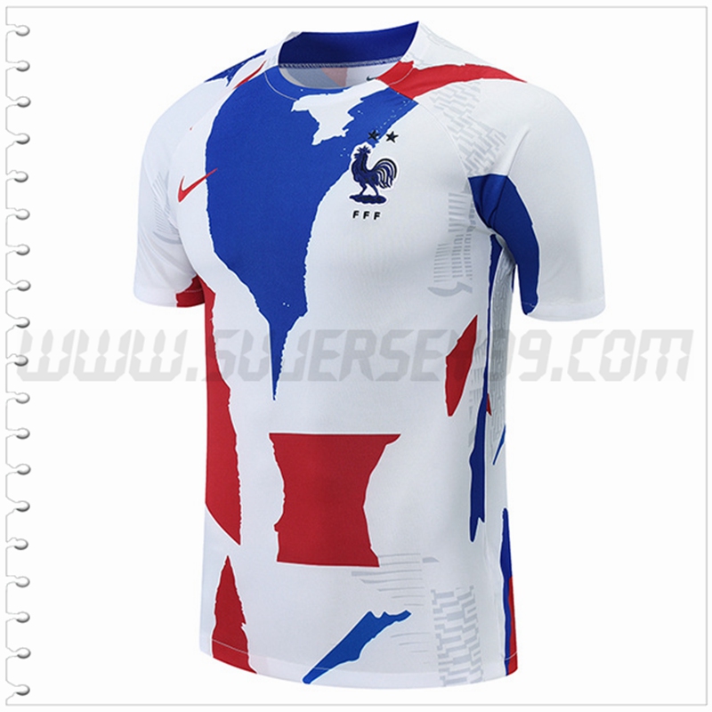 Camiseta Entrenamiento Francia Rojo/Negro/Blanco 2022 2023