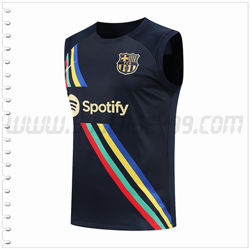 Camiseta Entrenamiento Sin Mangas FC Barcelona Negro 2022 2023