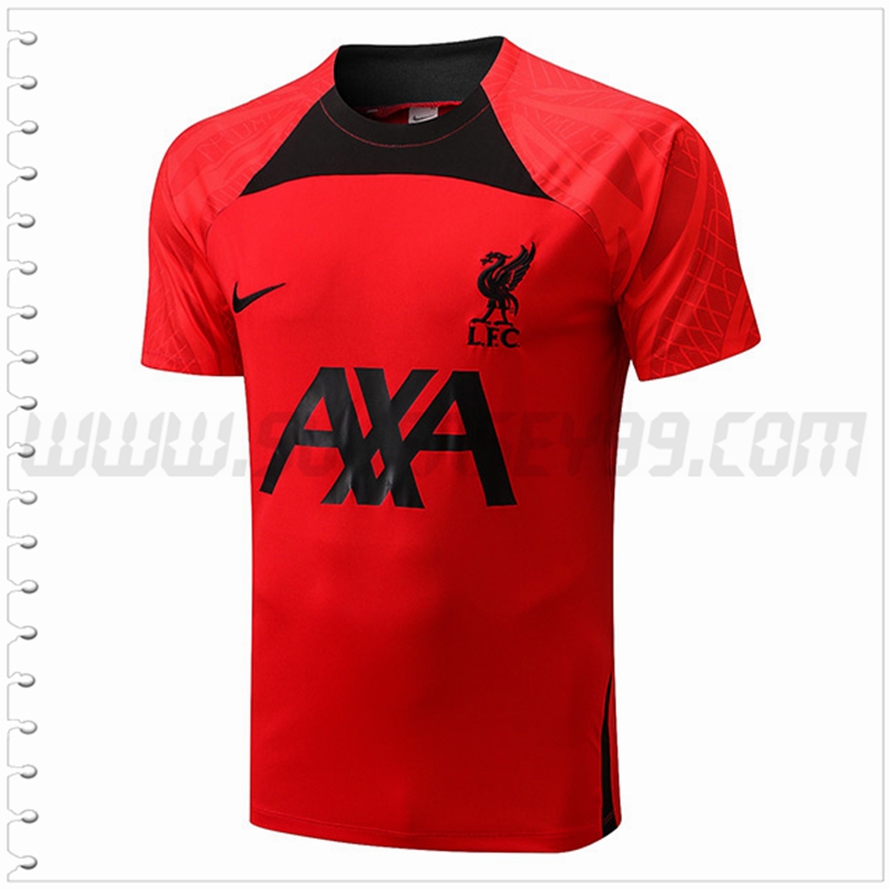 Camiseta Entrenamiento FC Liverpool Rojo/Negro 2022 2023