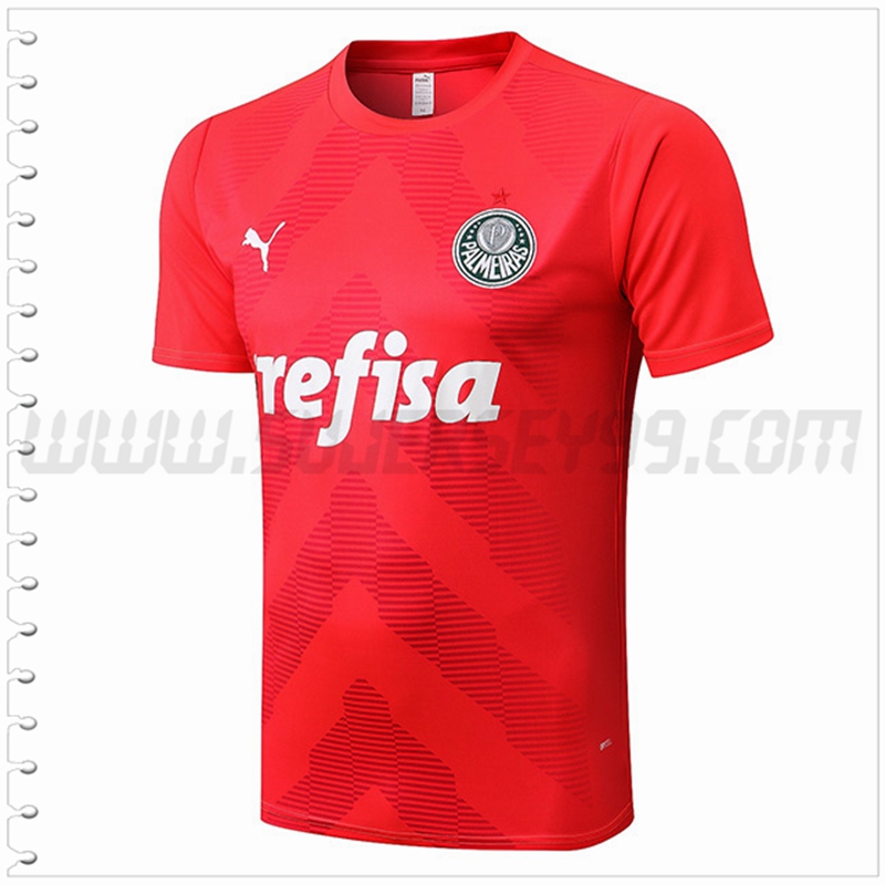 Camiseta Entrenamiento Palmeiras Rojo 2022 2023