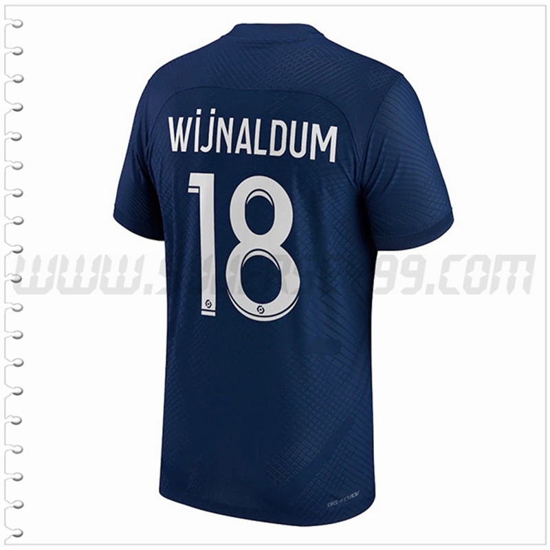 Primera Camiseta Futbol PSG WIJNALDUM #18 2022 2023