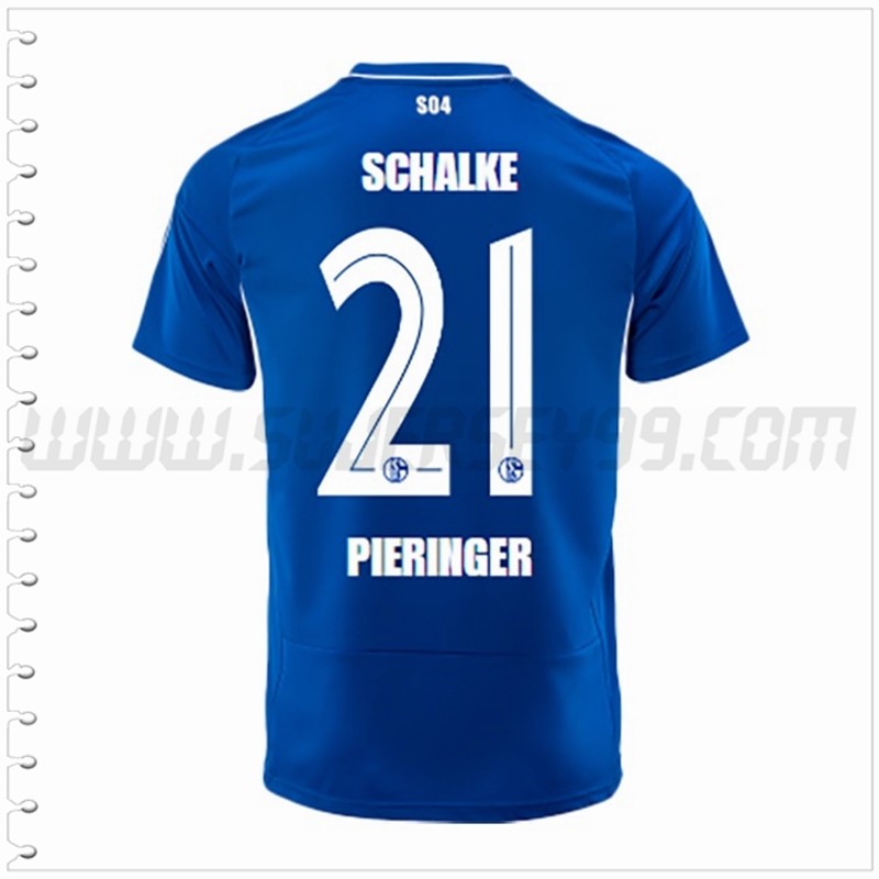 Primera Camiseta Futbol Schalke 04 PIERINGER #21 2022 2023
