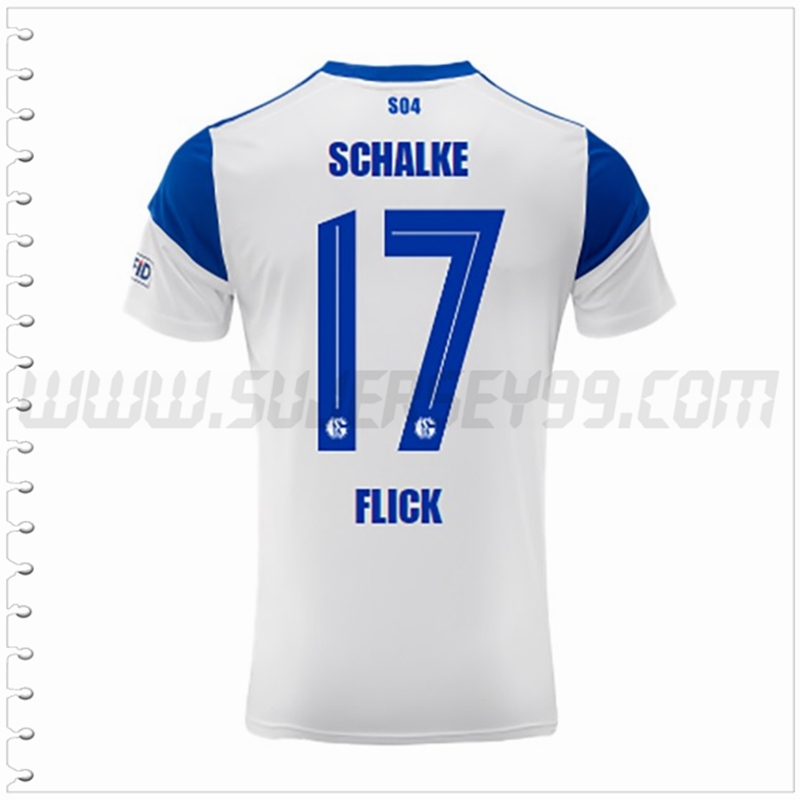 Segunda Camiseta Futbol Schalke 04 FLICK #17 2022 2023