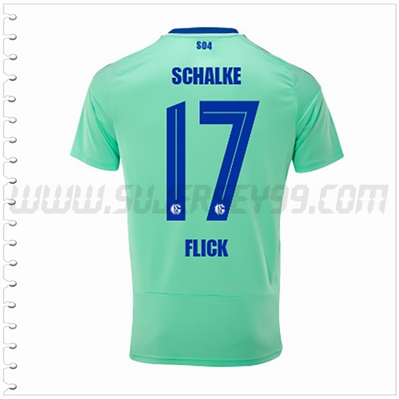 Tercera Camiseta Futbol Schalke 04 FLICK #17 2022 2023
