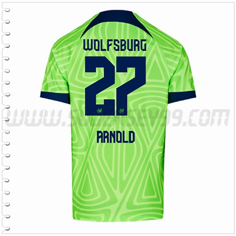 Primera Camiseta Futbol Vfl Wolfsburg ARNOLD #27 2022 2023