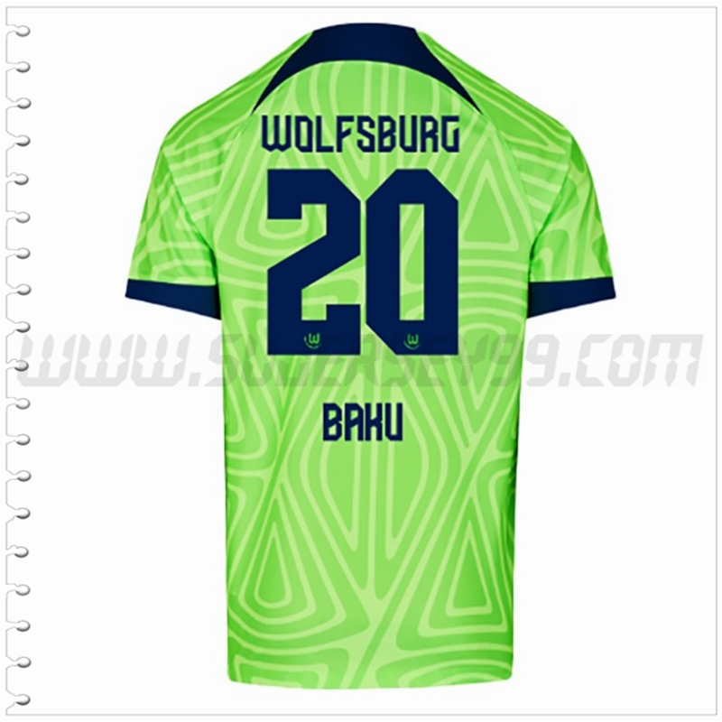 Primera Camiseta Futbol Vfl Wolfsburg BRHU #20 2022 2023