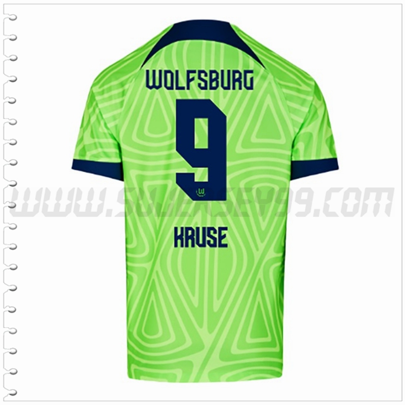 Primera Camiseta Futbol Vfl Wolfsburg KRUSE #9 2022 2023