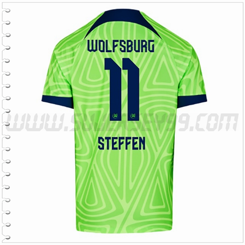 Primera Camiseta Futbol Vfl Wolfsburg STEFFEN #11 2022 2023