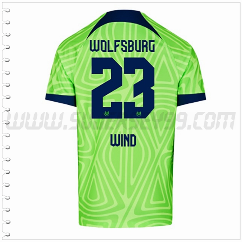 Primera Camiseta Futbol Vfl Wolfsburg WIND #23 2022 2023