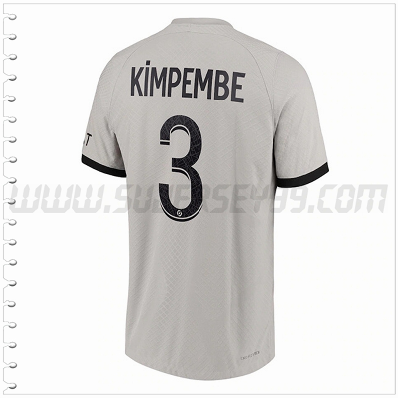 Segunda Camiseta Futbol PSG KIMPEMBE #3 2022 2023