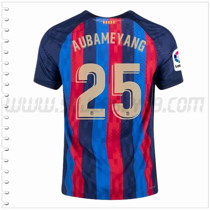 Primera Camiseta Futbol FC Barcelona AUBAMEYANG #25 2022 2023