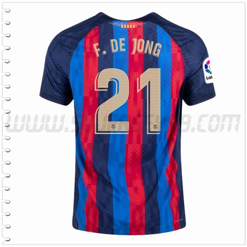 Primera Camiseta Futbol FC Barcelona F.DE JONG #21 2022 2023