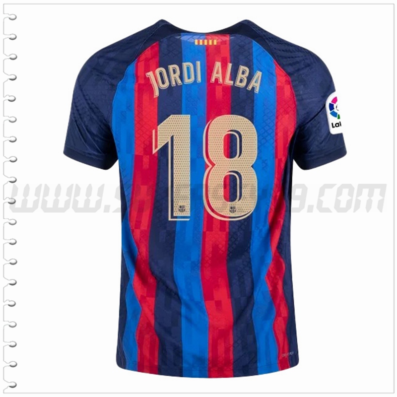 Primera Camiseta Futbol FC Barcelona JORDI ALBA #18 2022 2023