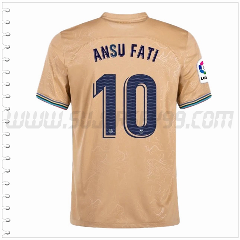 Segunda Camiseta Futbol FC Barcelona ANSU FATI #10 2022 2023