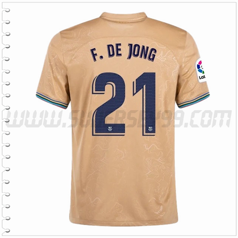 Segunda Camiseta Futbol FC Barcelona F.DE JONG #21 2022 2023