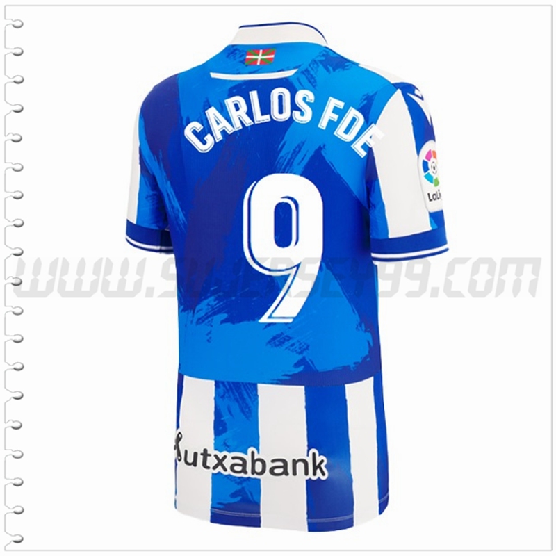 Primera Camiseta Futbol Real Sociedad CARLOS FDEZ #9 2022 2023